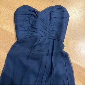 Amsale Silk Strapless Navy Dress size 0